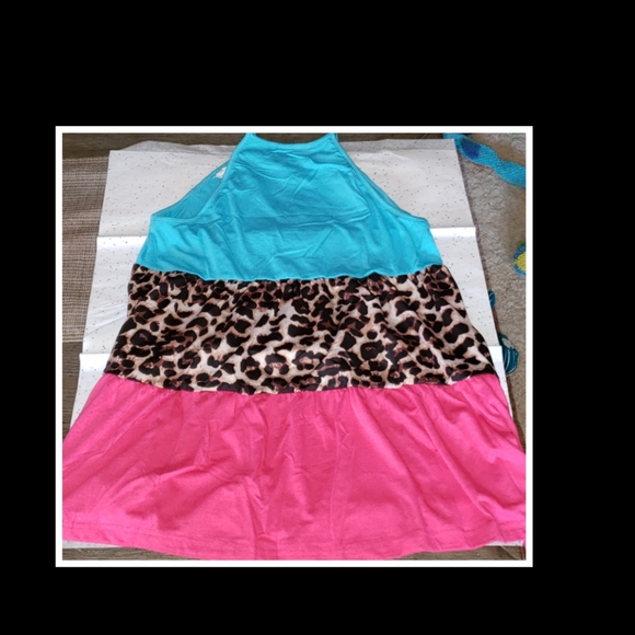 ‼️CLEARANCE PRICE FIRM‼️Lace Leopard Colorblock Tank⭐ - Picture 4 of 5